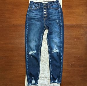KANCAN High Rise Button Fly Jeans